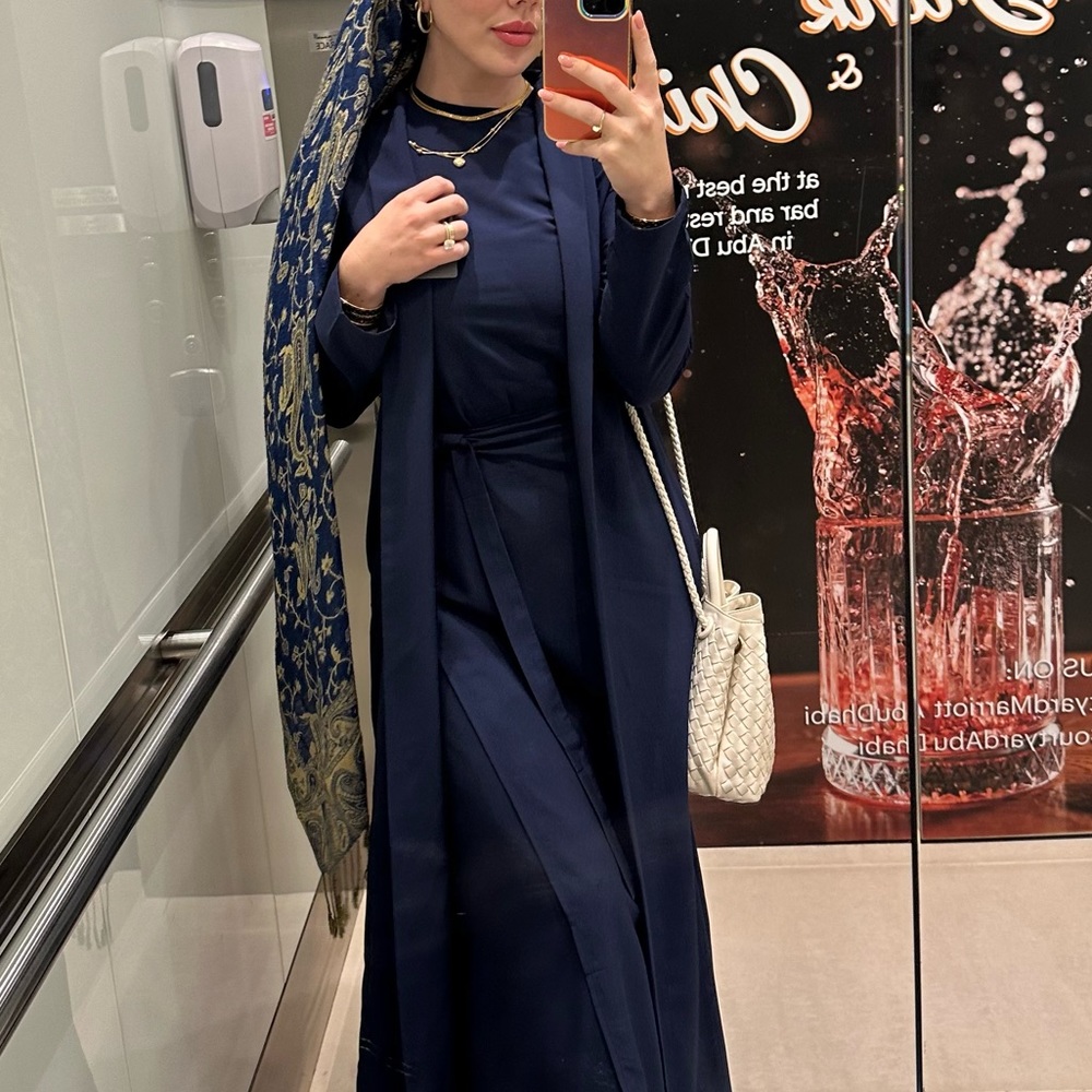 Veiled Collection Noora Textured Three Piece Abaya Set - Night Sky - RARE! 💙 - Picture 5 of 9